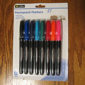 DG Office Permanent Markers - fine point, quick drying , and fade resistant